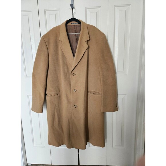 Vintage Austin Arnold of England wool cashmere camel maxi coat XL XXL 2X - Picture 1 of 12